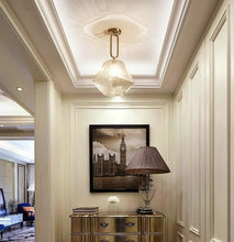 Load image into Gallery viewer, Modern Glass Crystal Ceiling Light for entryways
