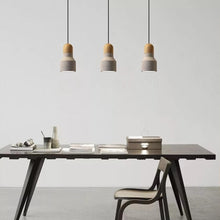 Load image into Gallery viewer, Modern Wood and Cement Pendant Lights
