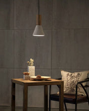 Load image into Gallery viewer, Modern Nordic wood and cement pendant lighting
