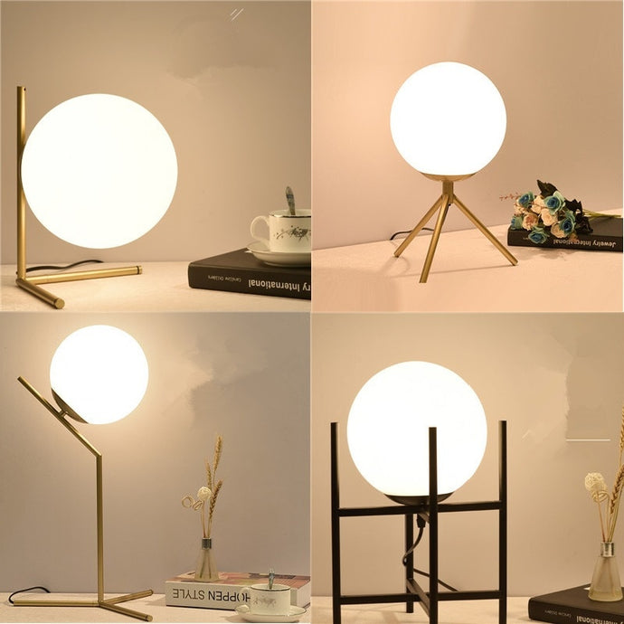 Modern Glass Globe Table Lamps