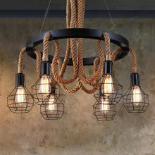 Load image into Gallery viewer, Vintage Rope Chandelier

