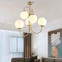 Load image into Gallery viewer, Frosted Glass Multi-Bulb Chandelier for Living Room
