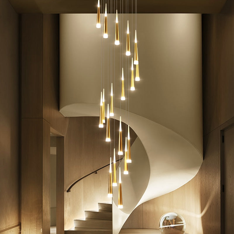 Modern Spiral Hanging LED Chandelier