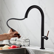 Load image into Gallery viewer, Pull out Rose Retractable Kitchen Faucet
