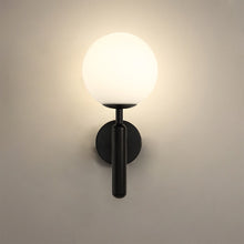 Load image into Gallery viewer, Modern Glass Globe Wall Light in Black
