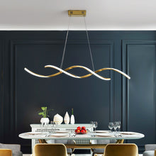 Load image into Gallery viewer, Modern Gold Light Fixture for Dining Room
