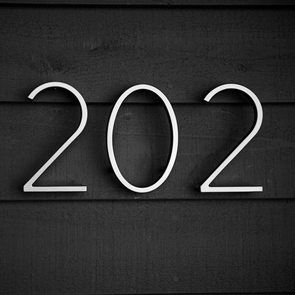 Silver Modern House Numbers – Focal Decor