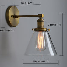 Load image into Gallery viewer, Vintage Wall Sconce Dimensions
