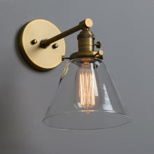Load image into Gallery viewer, Antique Brass Farmhouse Wall Sconce
