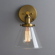 Load image into Gallery viewer, Vintage Brass Wall Sconce
