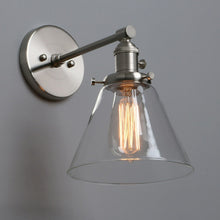Load image into Gallery viewer, Brushed Nickel Farmhouse Wall Lamp

