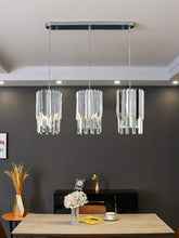 Load image into Gallery viewer, Modern Chrome Glass Crystal Pendant Lights
