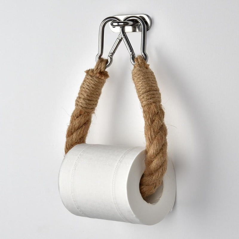 Vintage Rope Toilet Paper / Towel Holder