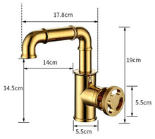 Load image into Gallery viewer, Retro Brass Bathroom Faucet
