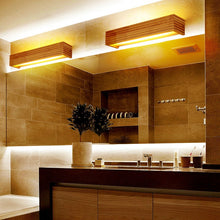 Load image into Gallery viewer, Sleek Japanese style wooden rectangular Downlighting ideal for bathrooms and hallway lighting 
