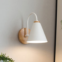 Load image into Gallery viewer, White and Wood Nordic Wall Lamp
