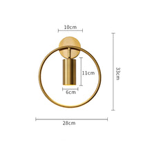 Load image into Gallery viewer, Circular LED Wall Sconce Dimensions
