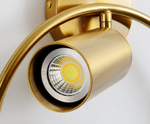 Load image into Gallery viewer, LED Circular Wall Sconce with 180 degree swivel spotlight
