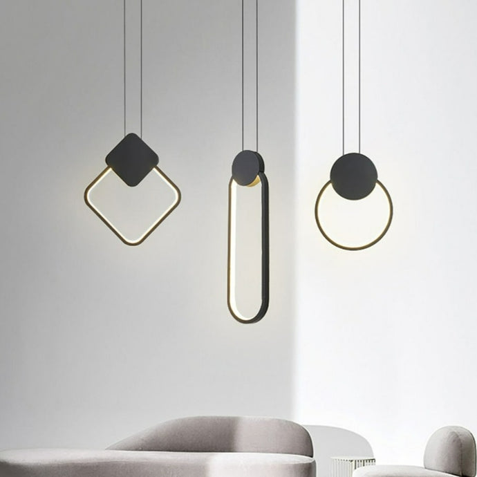 Modern led ring pendant lights
