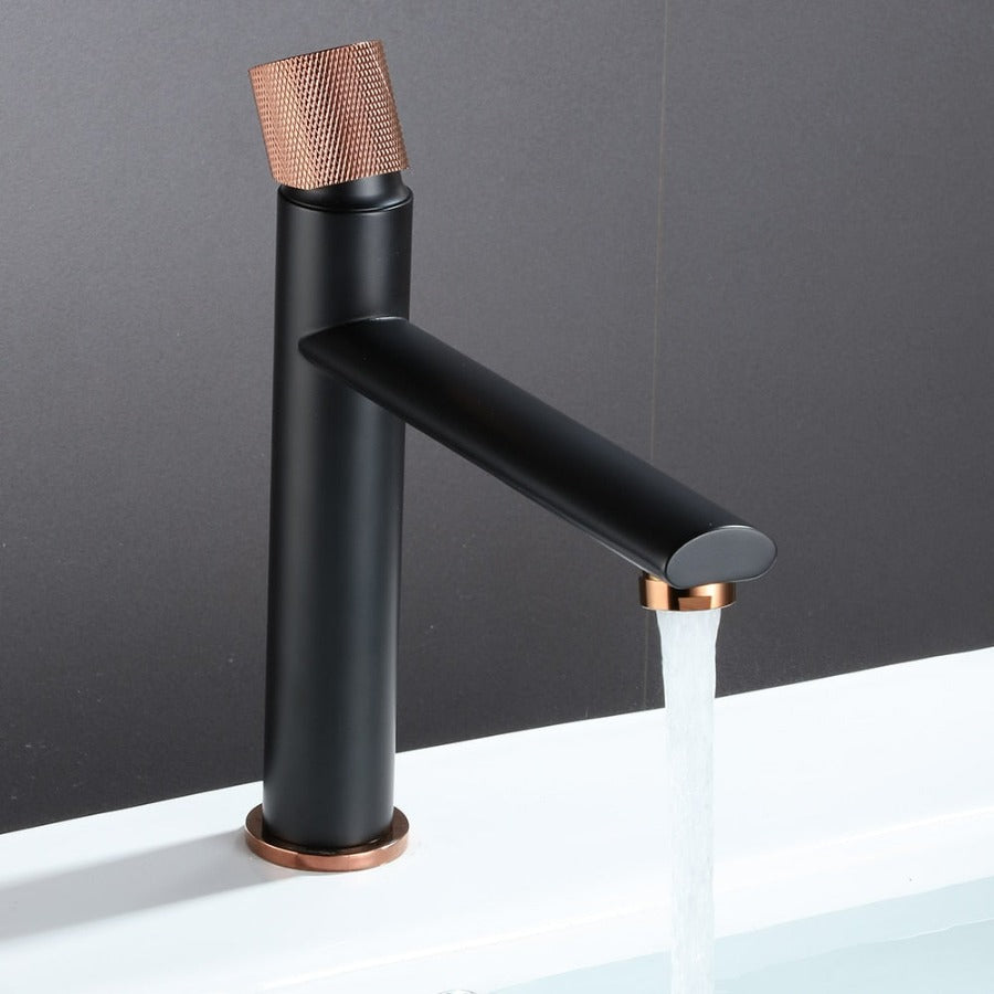 Modern rose gold slim profile faucet