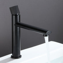 Load image into Gallery viewer, Modern black slim profile bathroom faucet
