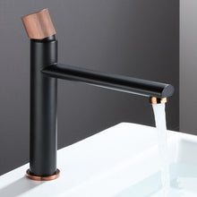 Load image into Gallery viewer, modern black and rose gold faucet
