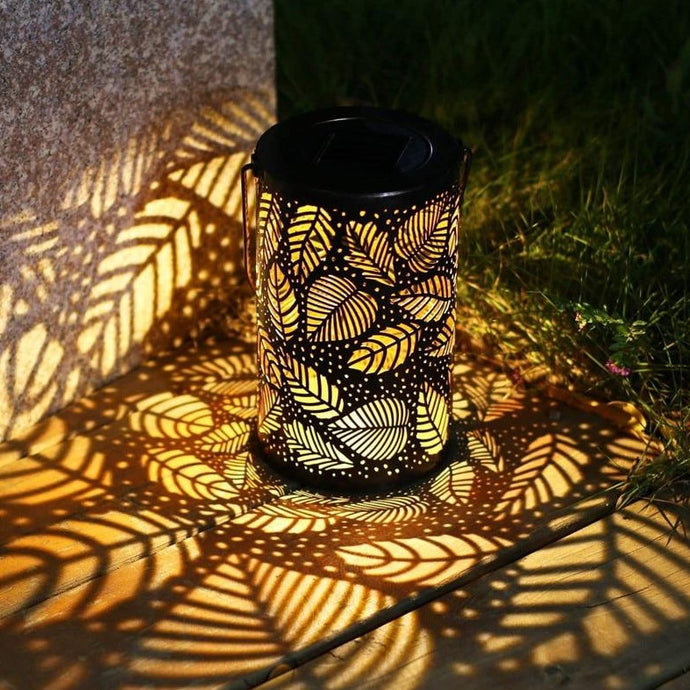 Shadow cast garden lantern