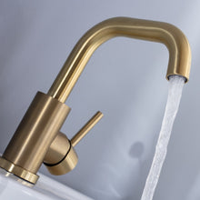 Load image into Gallery viewer, modern single handle brass faucet for master bathroom
