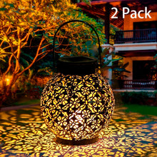 Load image into Gallery viewer, Outdoor Hanging Solar Shadow Cast Lantern

