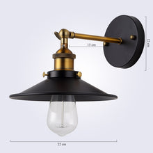 Load image into Gallery viewer, Industrial Vintage Wall Lamp Dimensions
