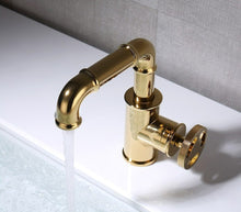 Load image into Gallery viewer, Polished industrial themed bathroom faucet
