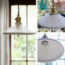 Load image into Gallery viewer, Vintage Porcelain White Pendant Light
