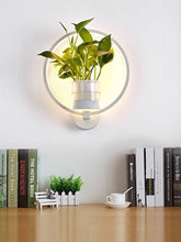 Load image into Gallery viewer, planter lamp wall sconces with led ring
