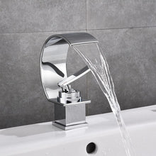 Load image into Gallery viewer, Chrome waterfall bathroom faucet
