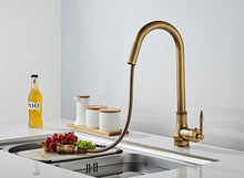 Load image into Gallery viewer, Bronze Pull Out Brass Faucet
