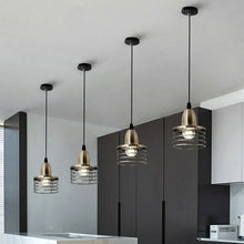 Load image into Gallery viewer, Kitchen Island or Bar Lighting. Retro Brushed Nickel Hanging Pendant Lighting
