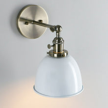 Load image into Gallery viewer, Classic Brass Farmhouse Wall Lamp in White

