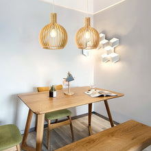 Load image into Gallery viewer, Handcrafted Wood Pendant Lights
