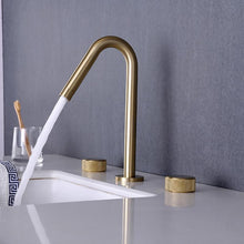 Load image into Gallery viewer, double handle bathroom faucet in gold
