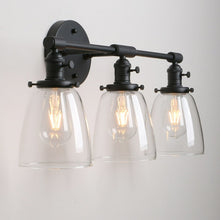 Load image into Gallery viewer, Matte Black Vintage Multi-Bulb Wall Sconce
