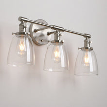 Load image into Gallery viewer, Glass Three-Bulb Wall Sconce
