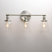 Load image into Gallery viewer, Brushed Nickel Vintage Multi-Bulb Wall Sconce

