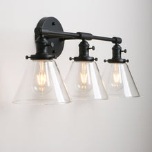 Load image into Gallery viewer, Black Vintage Multi-Bulb Wall Sconce
