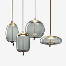 Load image into Gallery viewer, Modern Nordic Rope &amp; Glass Pendant Light
