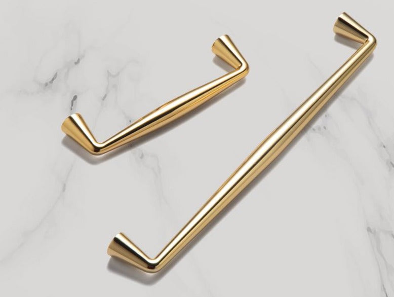 slim fit dress slacks Cup Pull Knobs Gold Finish Shell Style Cabinet Handles 3 inch 76mm PD82981HGD 20Pack main image 0