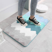 Load image into Gallery viewer, Classic Microfiber Zigzag Bath Mat and floor mat

