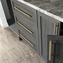 Load image into Gallery viewer, Modern Black &amp; Gold Cabinet and Drawer Handles
