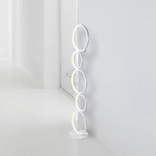 Load image into Gallery viewer, White Stacked Five Circles Accent Floor Lamp

