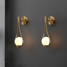 Load image into Gallery viewer, Modern Brass Nordic Glass Globe Wall Light
