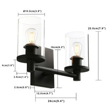 Load image into Gallery viewer, Fenton - Vintage Industrial Two-Bulb Wall Sconce
